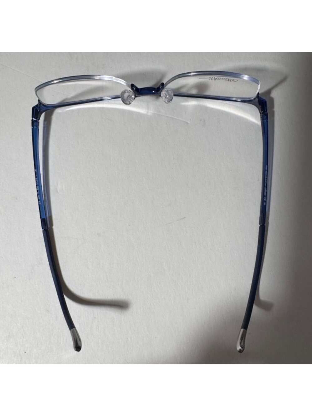 Silhouette SPX 1586 51-16 Womens Blue Half-Rim Eyeglasses Lightweight Frame - Picture 9 of 12